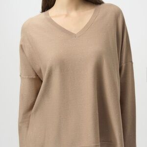 Joseph Ribkoff 244921F25 Sequined Knit Fawn 4455